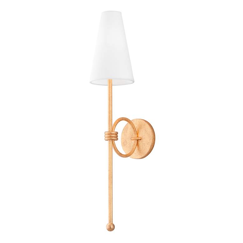 Image 2 Magnus 25 1/2" High Vintage Gold Leaf Wall Sconce more views