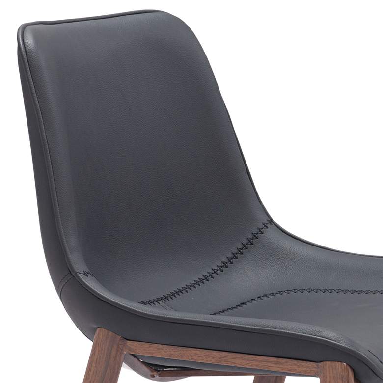 Image 3 Magnus 25 3/4" Black Faux Leather Counter Stools Set of 2 more views