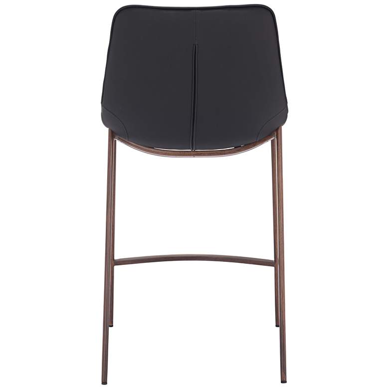 Image 6 Magnus 25 3/4" Black Faux Leather Counter Stools Set of 2 more views