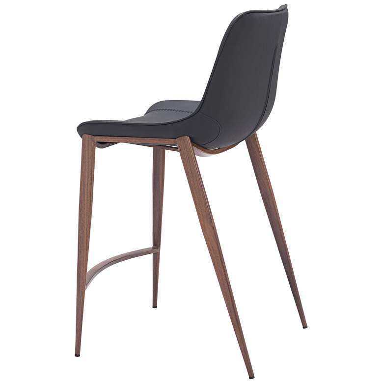 Image 7 Magnus 25 3/4" Black Faux Leather Counter Stools Set of 2 more views