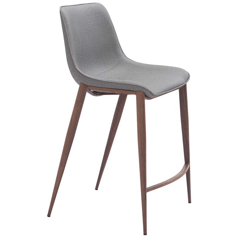 Image 1 Magnus Counter Stool (Setof 2) Slate Gray & Walnut