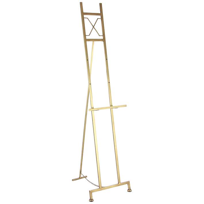 Magritte 57 High Gold Iron Adjustable Stand Floor Easel - #588G6