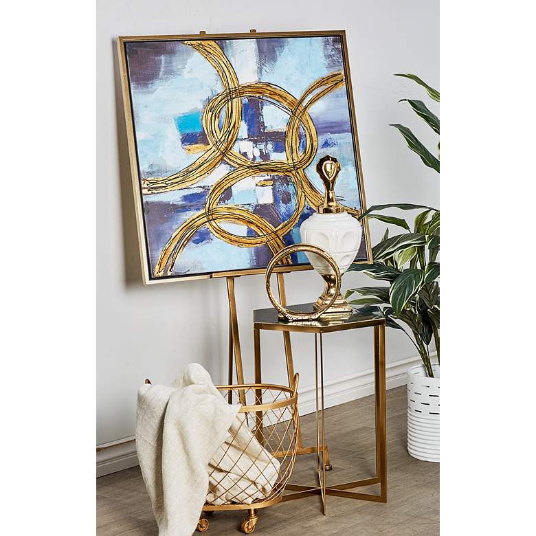 Image 5 Magritte 57 inch High Gold Iron Adjustable Stand Floor Easel more views