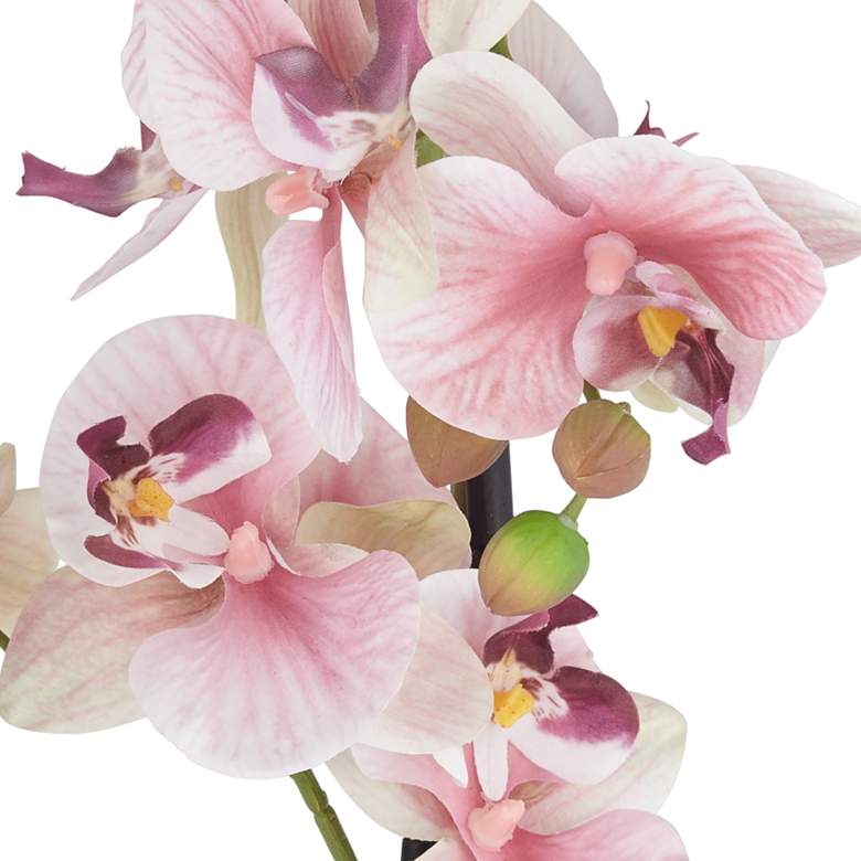 Image 3 Magritte Pink Orchid 24 1/2" High Faux Flowers in Ceramic Pot more views