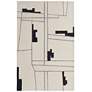 Maguire Abstract Hand Tufted Ivory Area Rug 3'-6" x 5'-6"