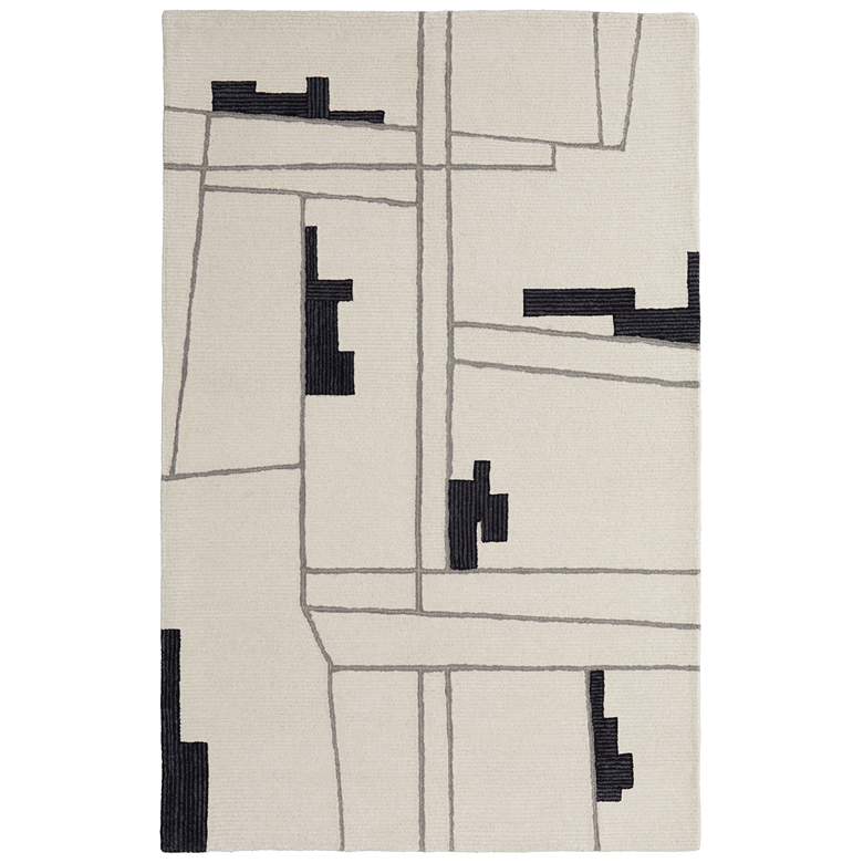 Image 1 Maguire Transitional Abstract Hand Tufted Ivory Area Rug 8902F