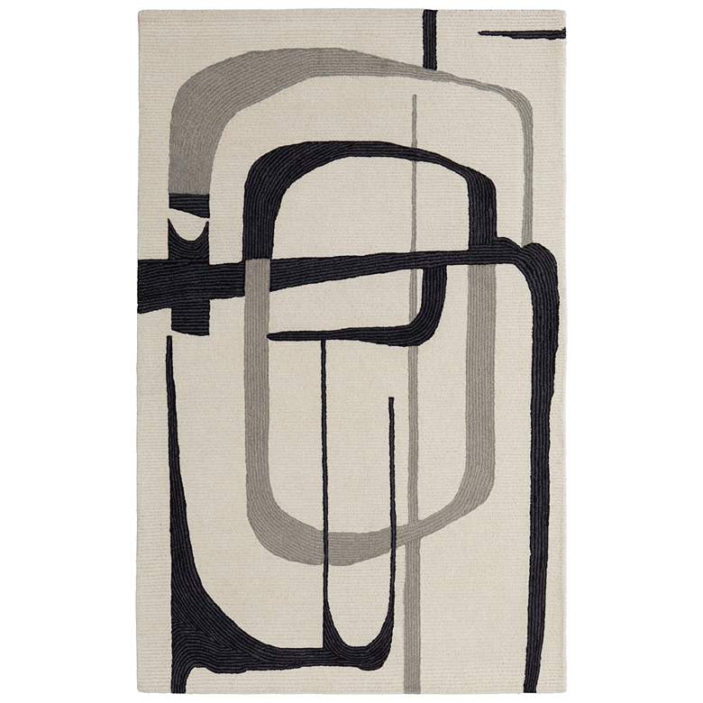 Image 1 Maguire Transitional Abstract Hand Tufted Ivory Area Rug 8905F