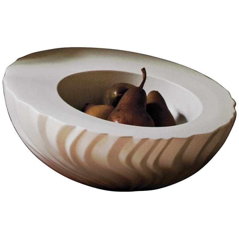 Image 1 Magura 13 inch Wide Snow White Modern Ceramic Bowl