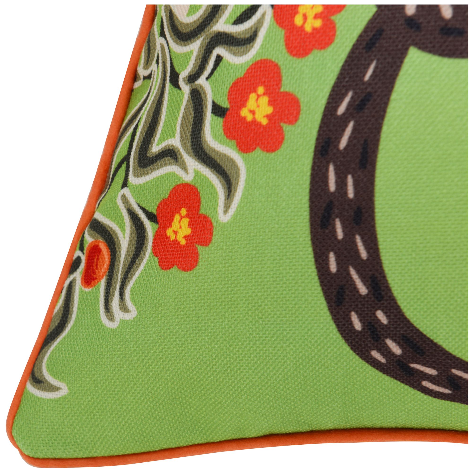 Image 6 Maharaja Monkey 24 x 24 Green Pillow more views