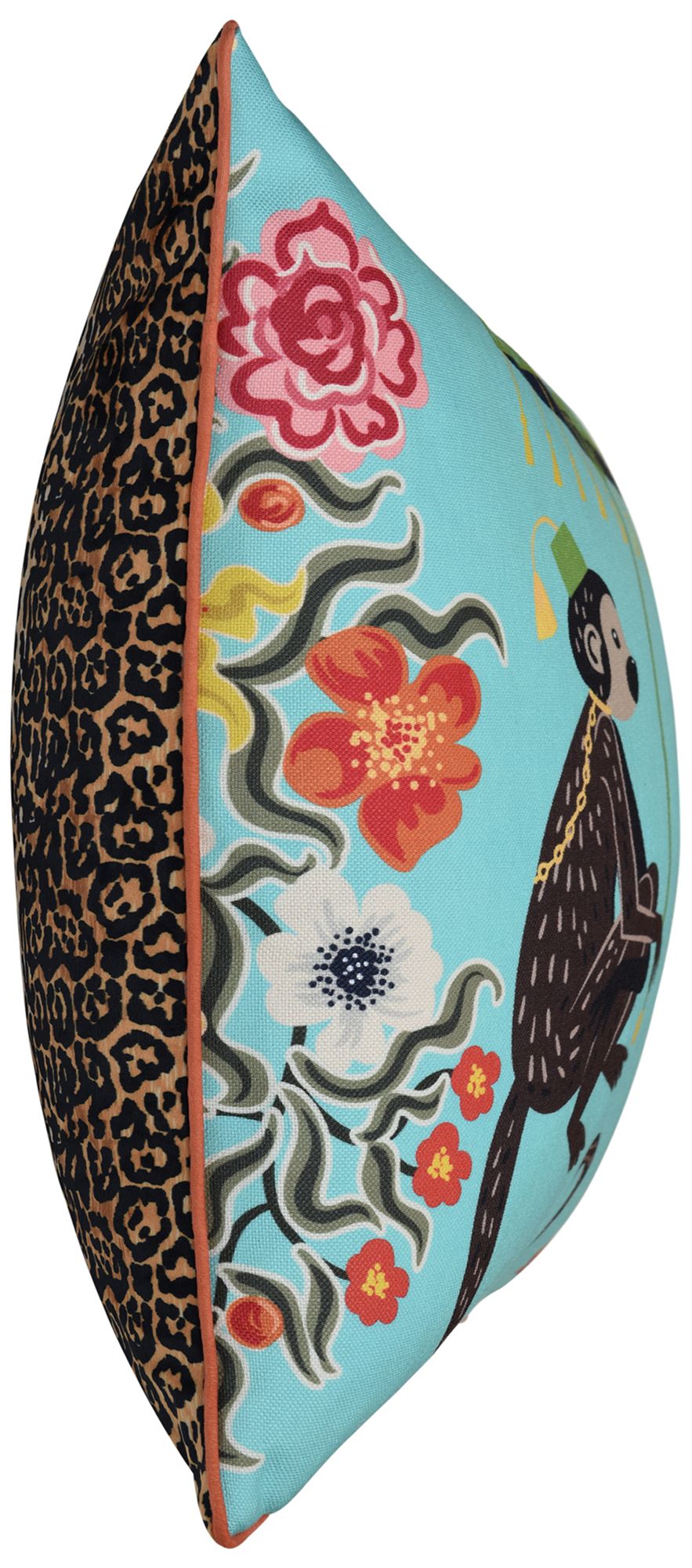 Image 3 Maharaja Monkey 24 x 24 Turquoise Pillow more views