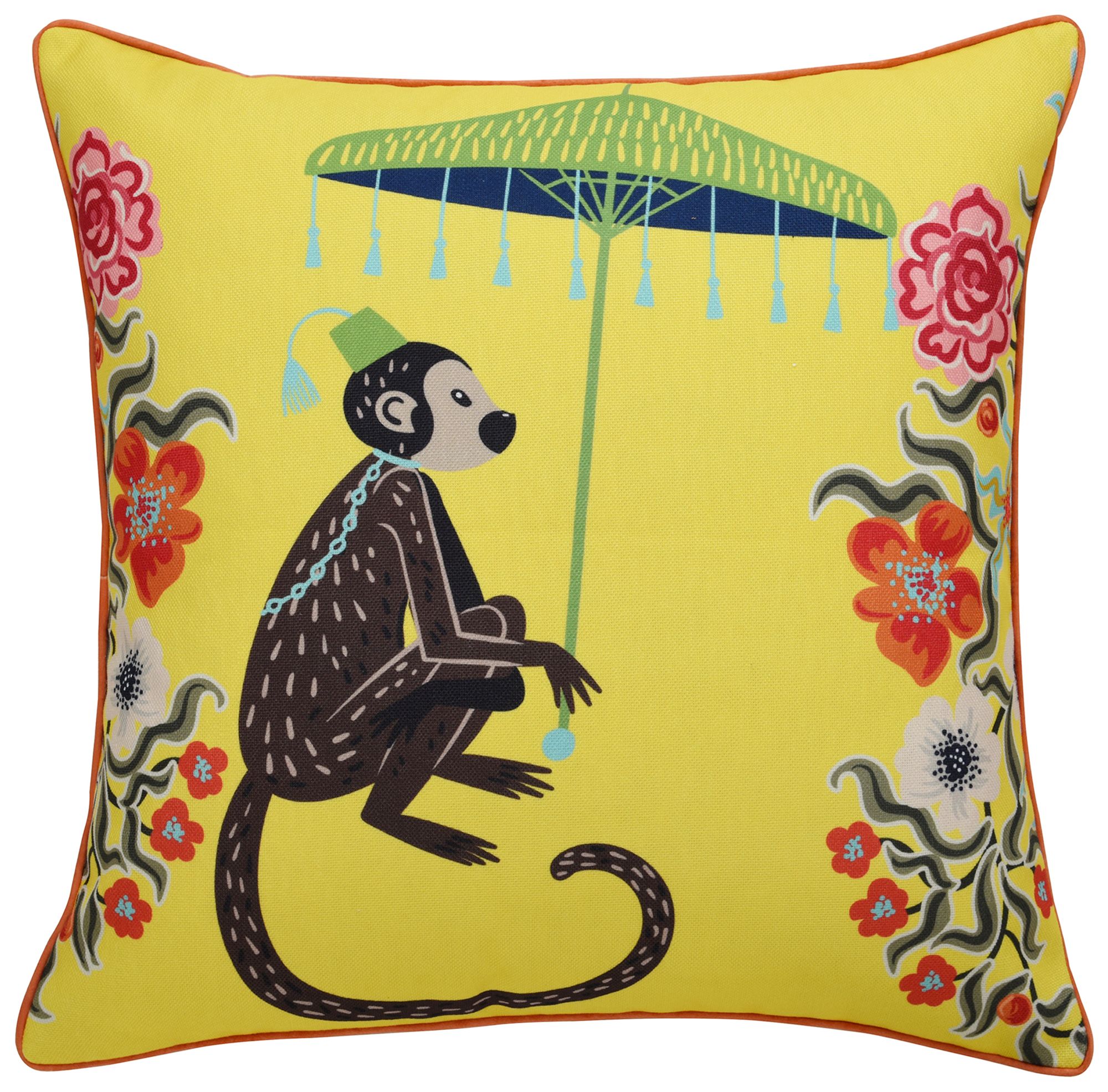 Image 2 Maharaja Monkey 24 x 24 Yellow Pillow