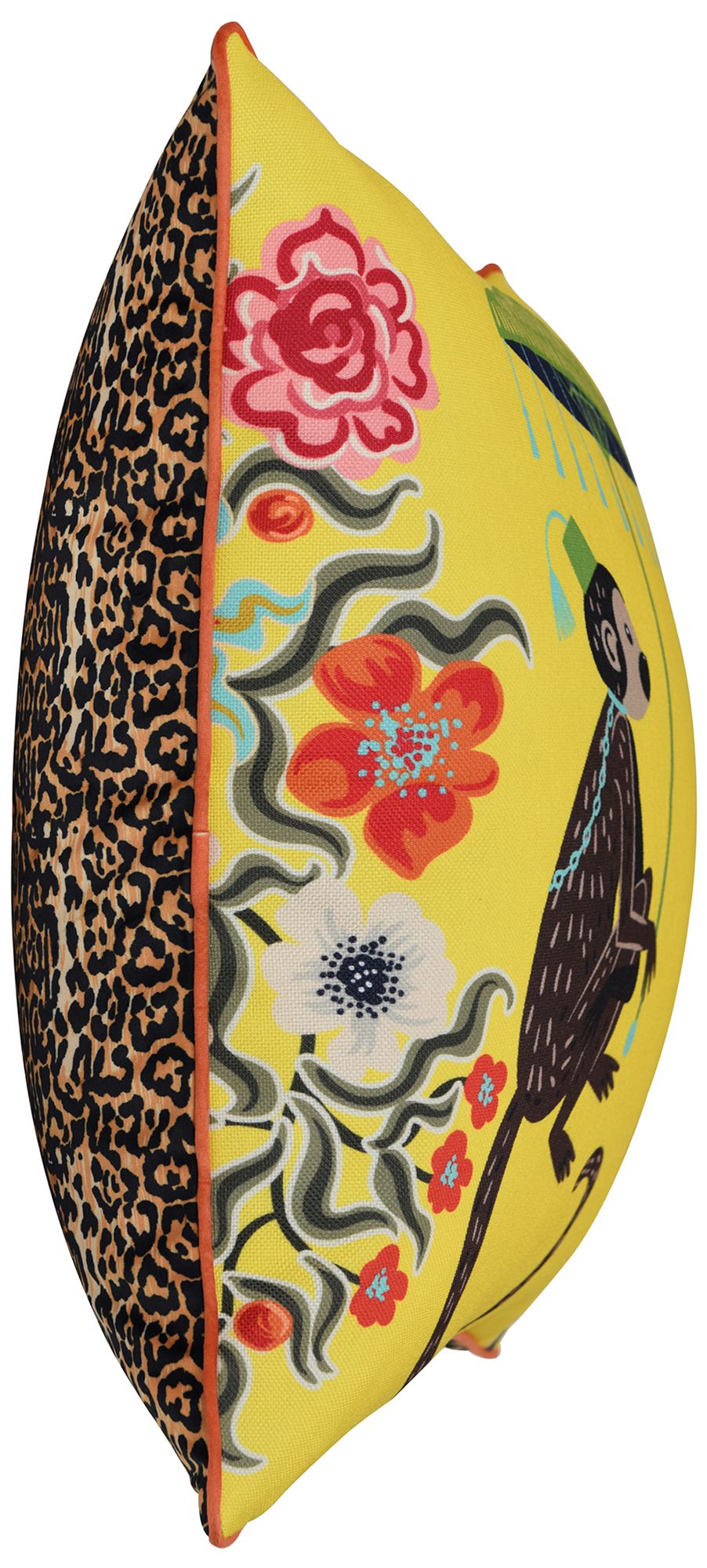 Image 3 Maharaja Monkey 24 x 24 Yellow Pillow more views