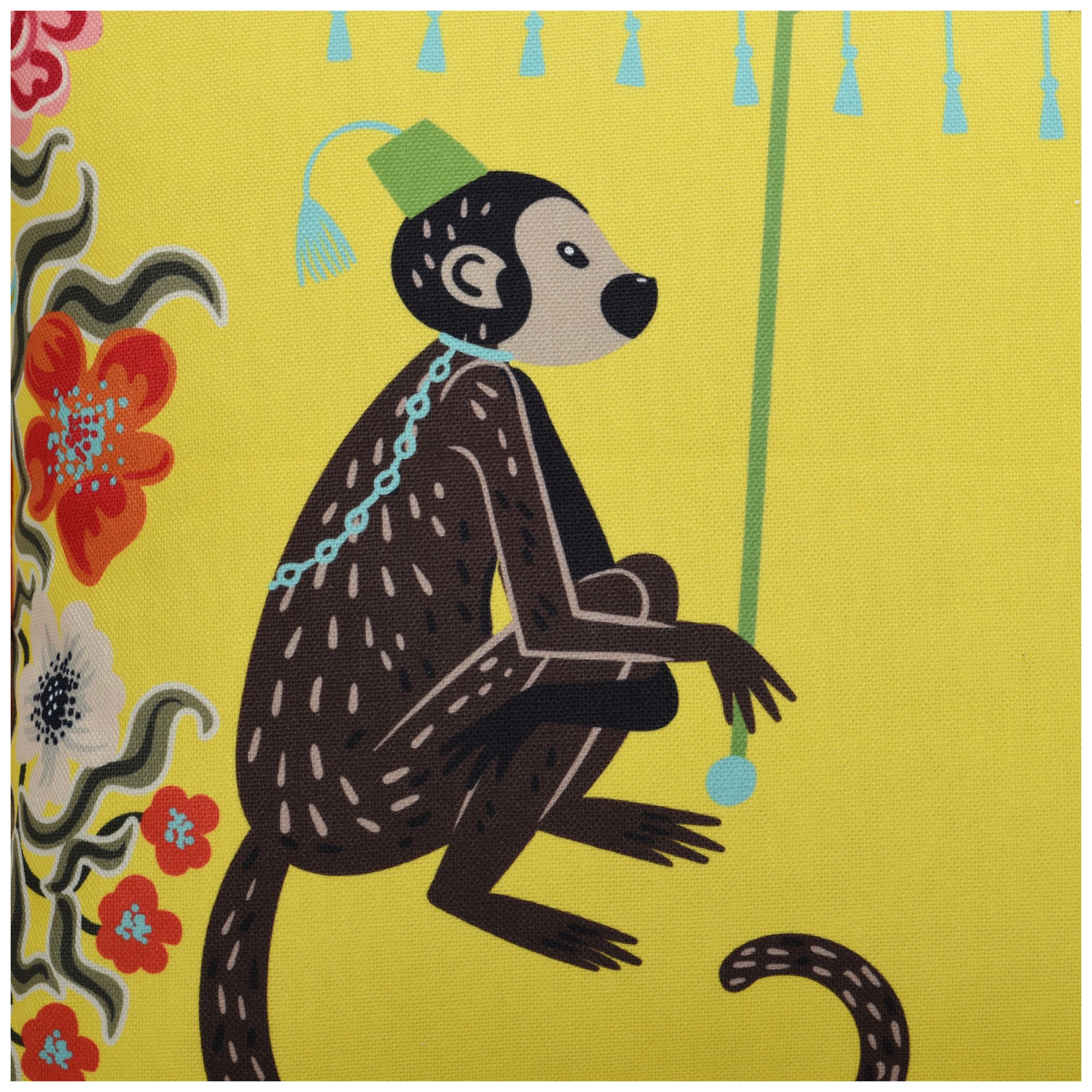 Image 5 Maharaja Monkey 24 x 24 Yellow Pillow more views