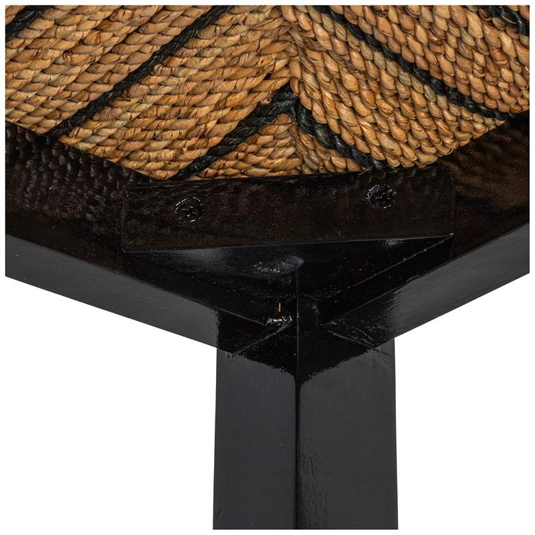 Image 5 Mahogany Wood & Natural Woven Seagrass Rope Bar Stool more views