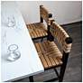 2_Mahogany Wood & Natural Woven Seagrass Rope Counter Height Stool with Back more views