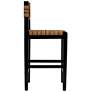 6_Mahogany Wood & Natural Woven Seagrass Rope Counter Height Stool with Back more views