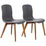 1_Mai Gray Leatherette Side Chairs Set of 2