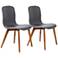 Mai Gray Leatherette Side Chairs Set of 2