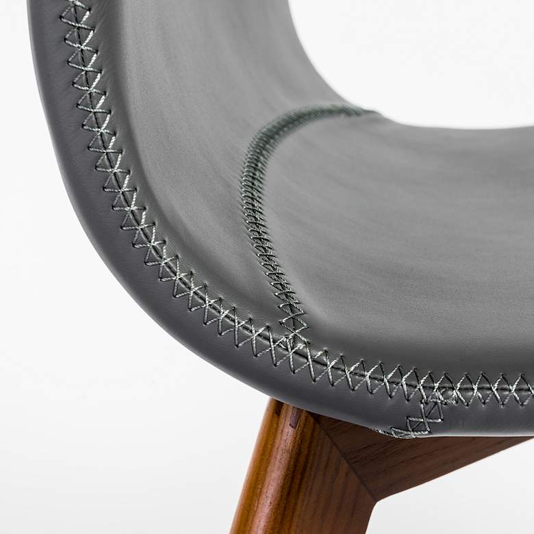 Image 3 Mai Gray Leatherette Side Chairs Set of 2 more views