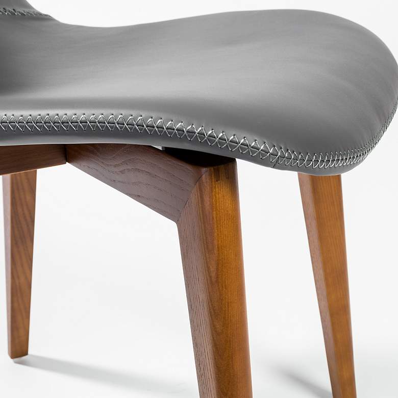 Image 4 Mai Gray Leatherette Side Chairs Set of 2 more views