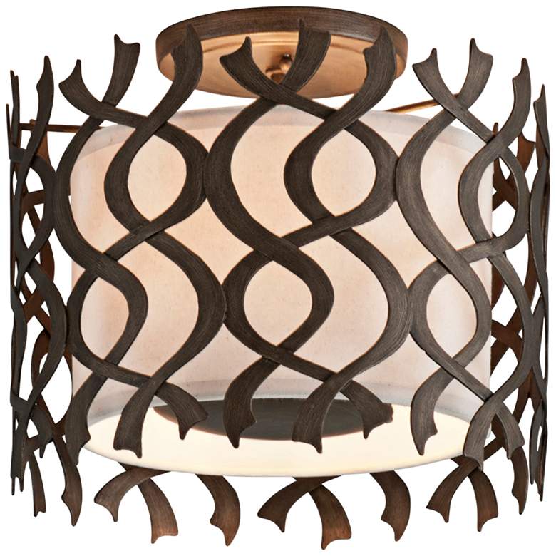 Image 1 Mai Tai 14" Wide Cottage Bronze Ceiling Light
