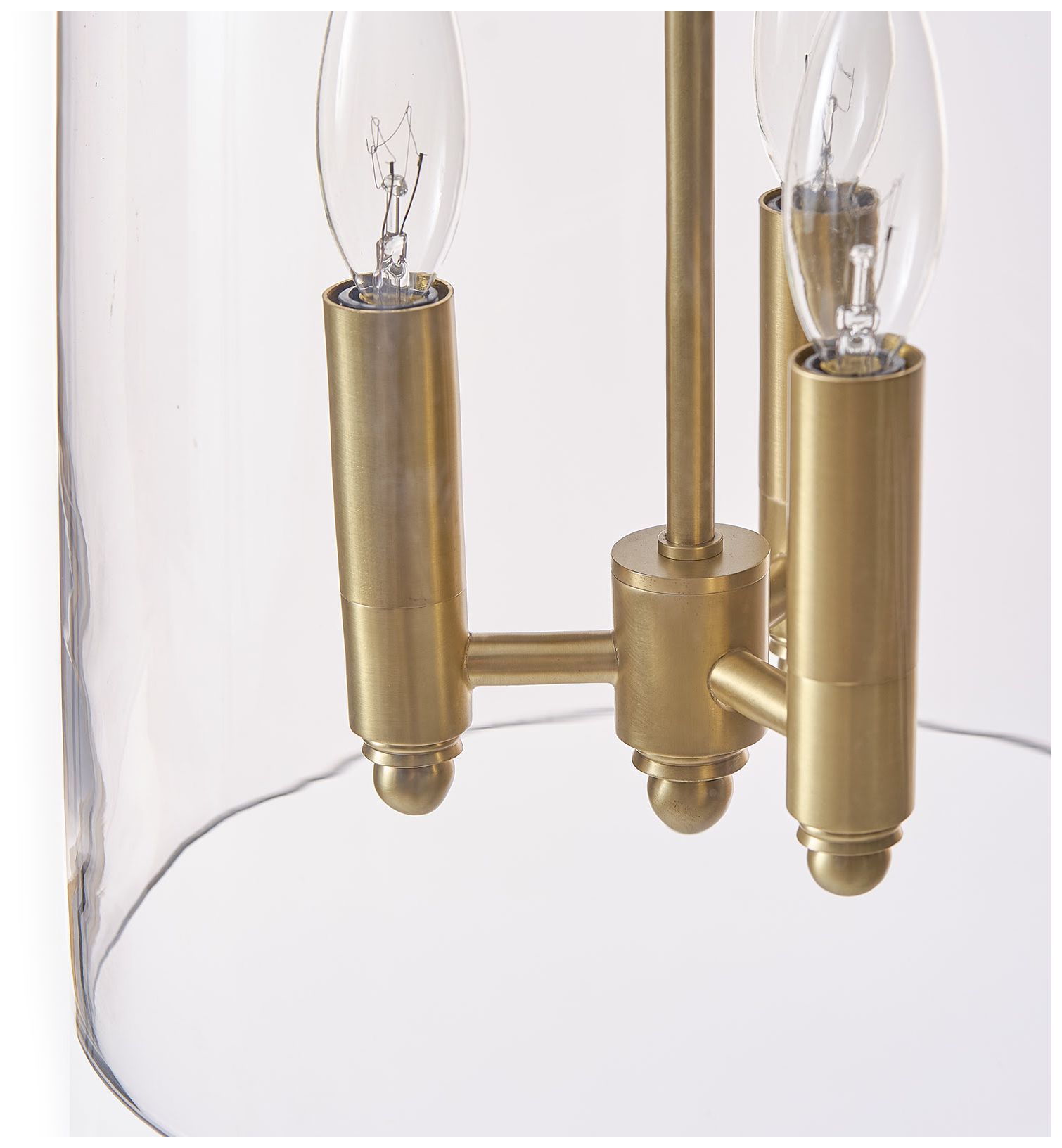 Image 3 Maiden Glass Pendant (Natural Brass) more views