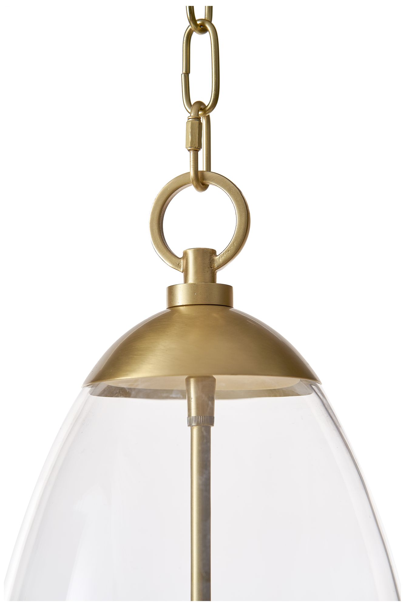 Image 4 Maiden Glass Pendant (Natural Brass) more views