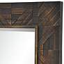 Maila Dark Brown Wood 30" x 42" Rectangular Wall Mirror