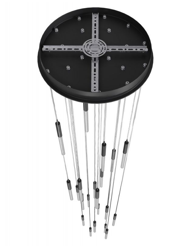 Image 3 Main St. 21-Light 22"W LED Chandelier in Black/Boa Cyrstals more views