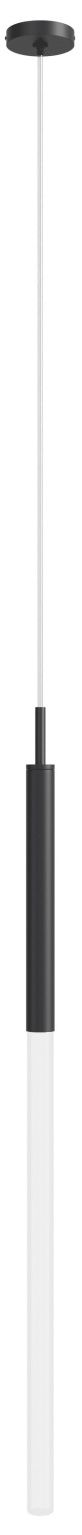 Main Street 1-Light 1"W Pendant in Black/Frost