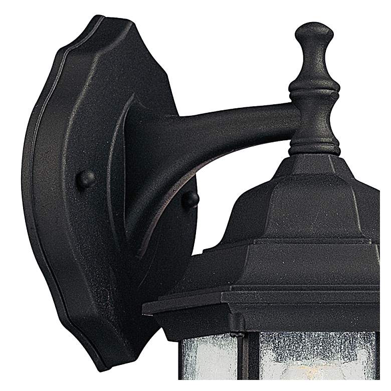 Image 2 Main Street 12" High Black Metal Outdoor Lantern Wall Light more views