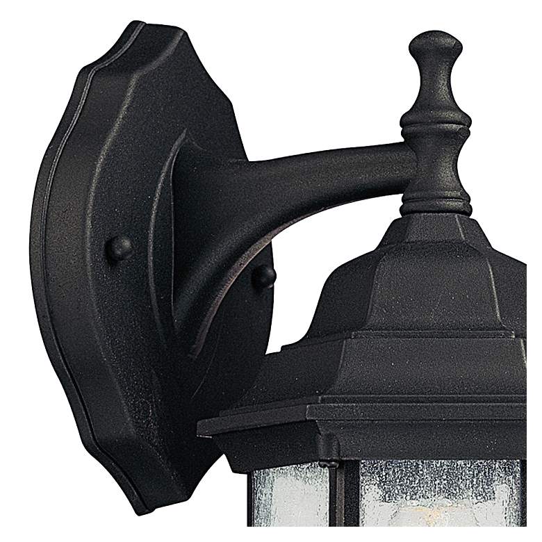 Image 2 Main Street 12 inch High Black Metal Outdoor Lantern Wall Light more views