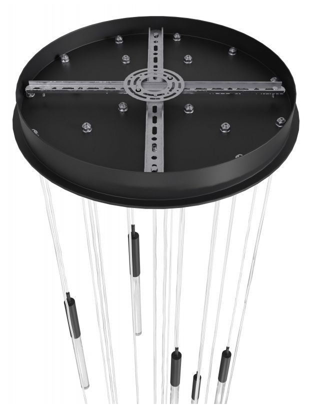 Image 3 Main Street 21-Light 22"W Chandelier in Black/Snow Crystals more views