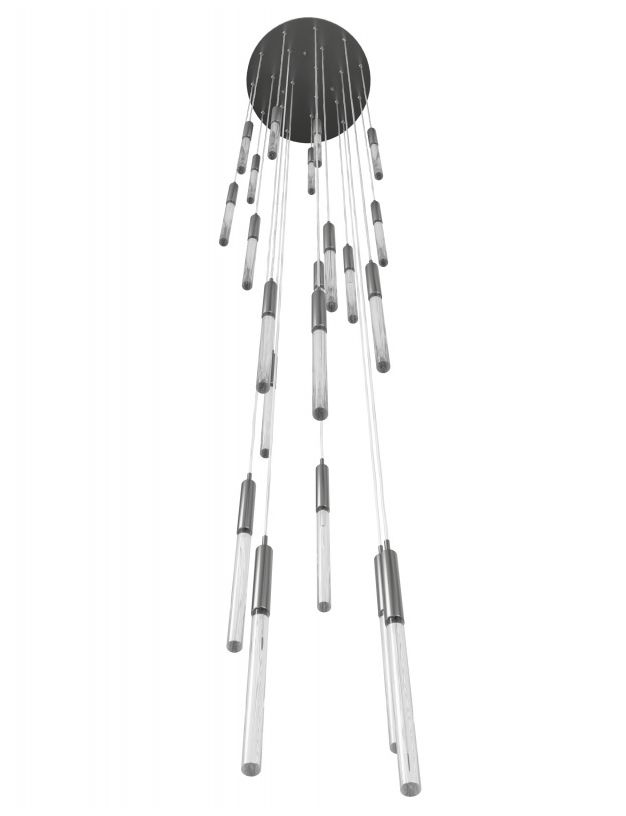 Image 2 Main Street 21-Light 22"W Chandelier in Polished Nickel/Snow more views