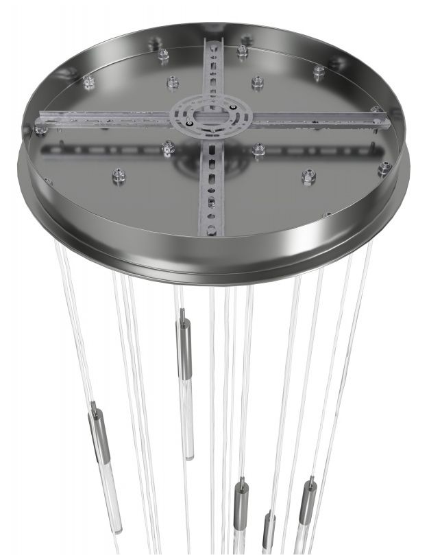 Image 3 Main Street 21-Light 22"W Chandelier in Polished Nickel/Snow more views