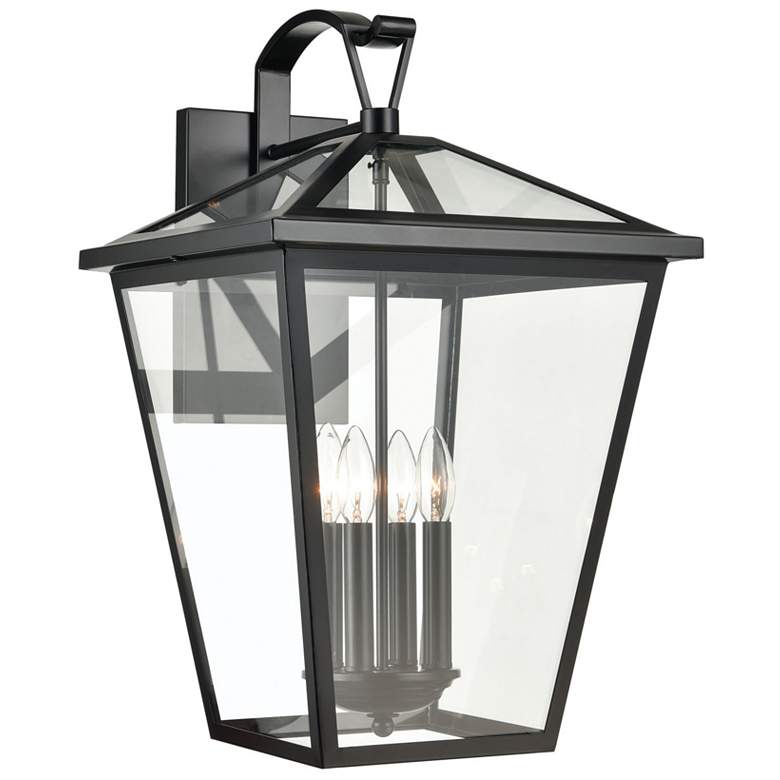 Image 1 Main Street 23 inch High 4-Light Outdoor Sconce - Black