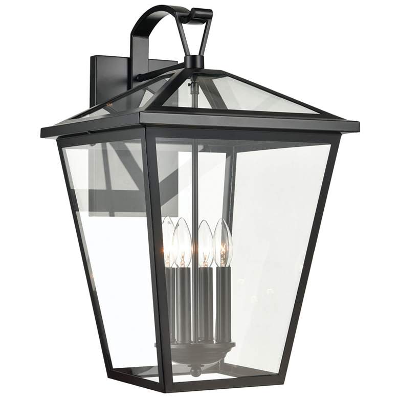 Image 1 Main Street 23" High Black 4-Light Outdoor Wall Light