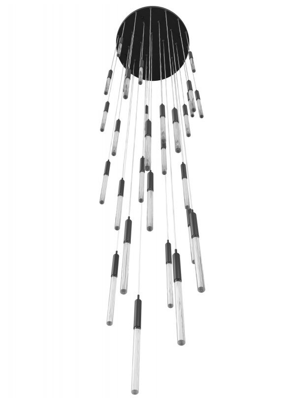 Image 2 Main Street 31-Light 30"W Chandelier in Black/Snow more views