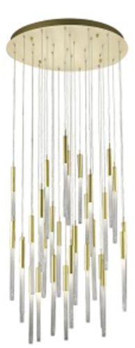 Image 2 Main Street 31-Light 30"W Pendant in Brushed Brass/Boa Glass more views