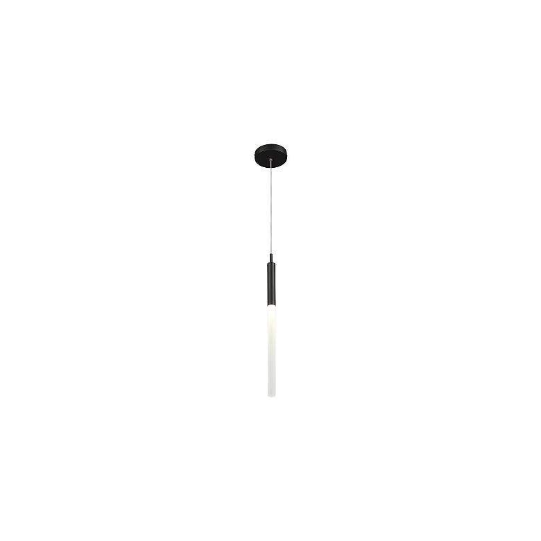 Image 2 Main Street 5" Wide Black and Frosted Glass LED Mini Pendant more views