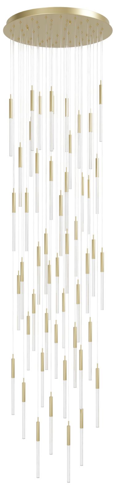 Main Street 51-Light 37"W LED Chandelier Brushed Brass/Snow Glass