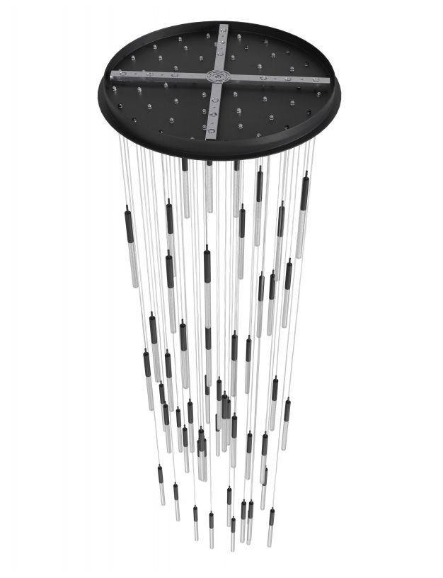 Image 3 Main Street 51-Light 37"W LED Chandelier in Black/Boa Crystals more views