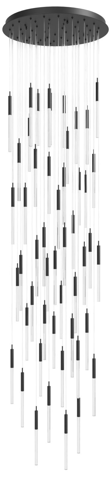 Thumbnail1 of Main Street 51-Light 37"W LED Chandelier in Black/Snow