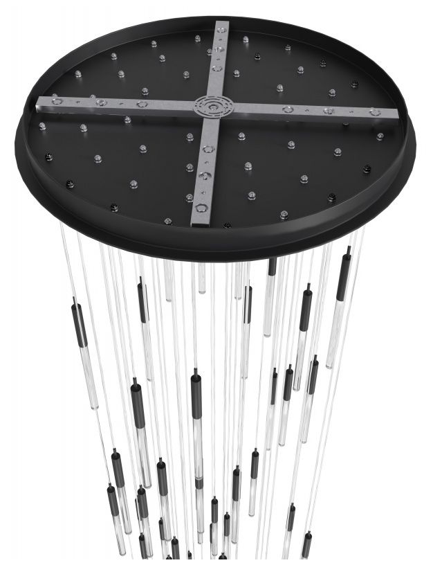 Thumbnail3 of Main Street 51-Light 37"W LED Chandelier in Black/Snow more views