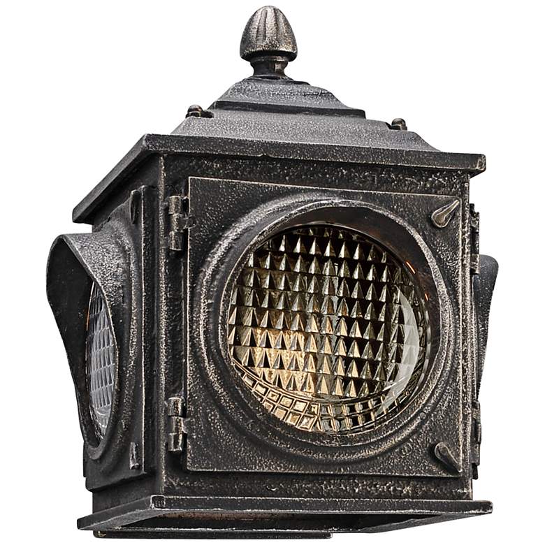 Image 1 Main Street 9 3/4 inch High Pewter Vintage Outdoor Wall Light