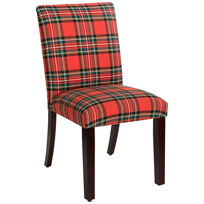 Main Street Ancient Stewart Red Fabric Dining Chair