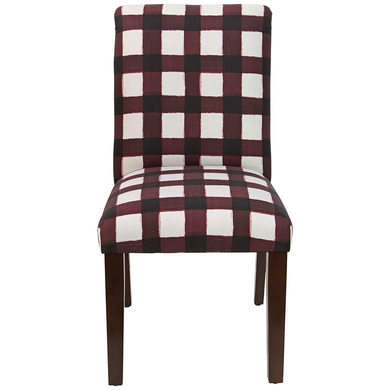 Image 2 Main Street Buffalo Square Holiday Red Fabric Dining Chair more views