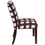 Main Street Buffalo Square Holiday Red Fabric Dining Chair