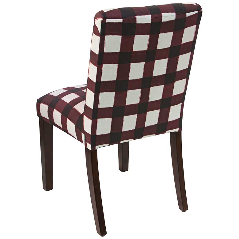 Image 4 Main Street Buffalo Square Holiday Red Fabric Dining Chair more views