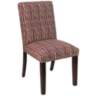 Main Street Line Dot Holiday Red Fabric Dining Chair